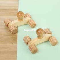 Solid Wood Full-body FOUR Wheels Wooden Car Roller Relaxing