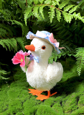 极速鸭子摆设摆件自然角幼儿园植物角户外K装饰微景观别墅庭院花