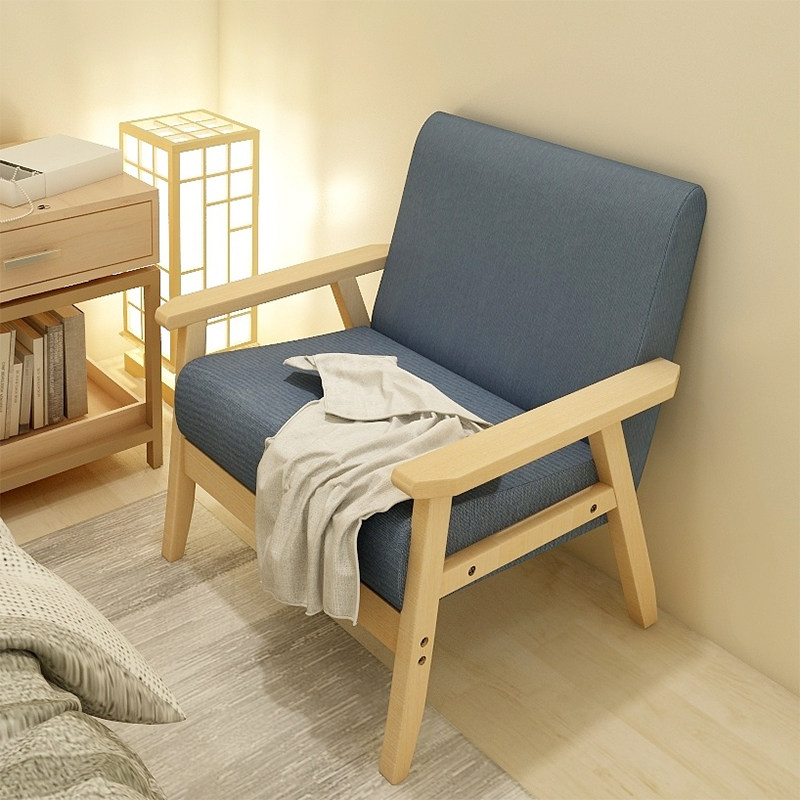 日式沙发小户型简约原木风双人椅 馨闪布艺沙发