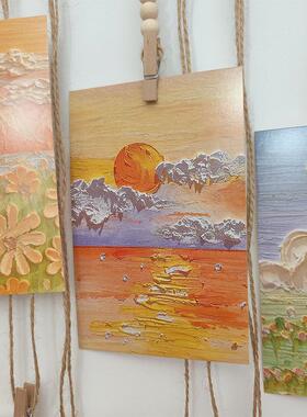 主题墙创意麻绳悬挂照片展示夹
