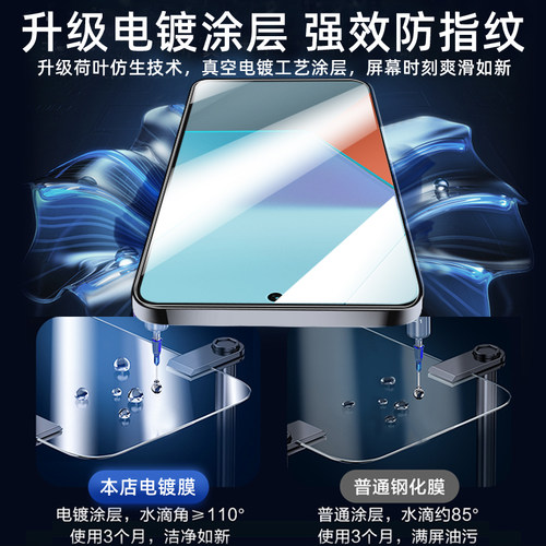 适用红米note13pro钢化膜redminote13手机膜小米的新款全屏覆盖高清防指纹全包por无白边专防摔爆pr0保护贴膜 - 图1