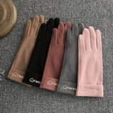 Зимние тонкие эластичные перчатки, ветрозащитный удерживающий тепло защищающий от холода электромобиль для школьников, в корейском стиле