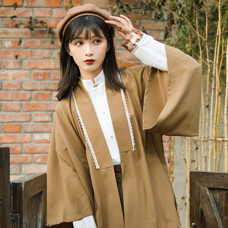 光夕原创【猫小卡】汉服国风衫中长裙 光夕汉服