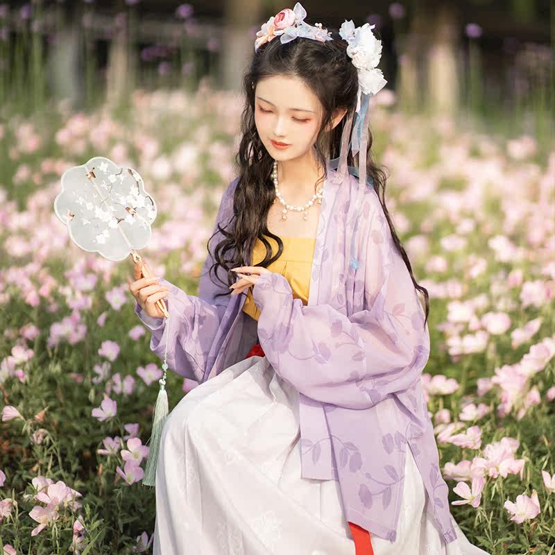 光夕【念南歌】宋制对襟袖褶裙款飞机 光夕民族服装/舞台装