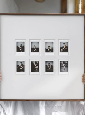 画框ins相片框挂墙多图框diy拍立得照片相框礼物情侣装裱实木展示