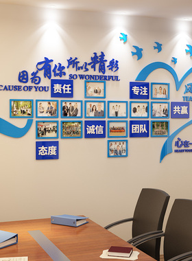 公司企业文化墙贴办公室装饰标语
