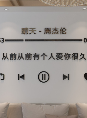 歌词客厅墙贴美博朗亚克力