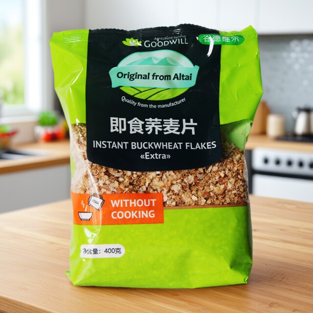 Goodwell Russian imported instant oatmeal/buckwheat flakes bagged 400g healthy and nutritious breakfast