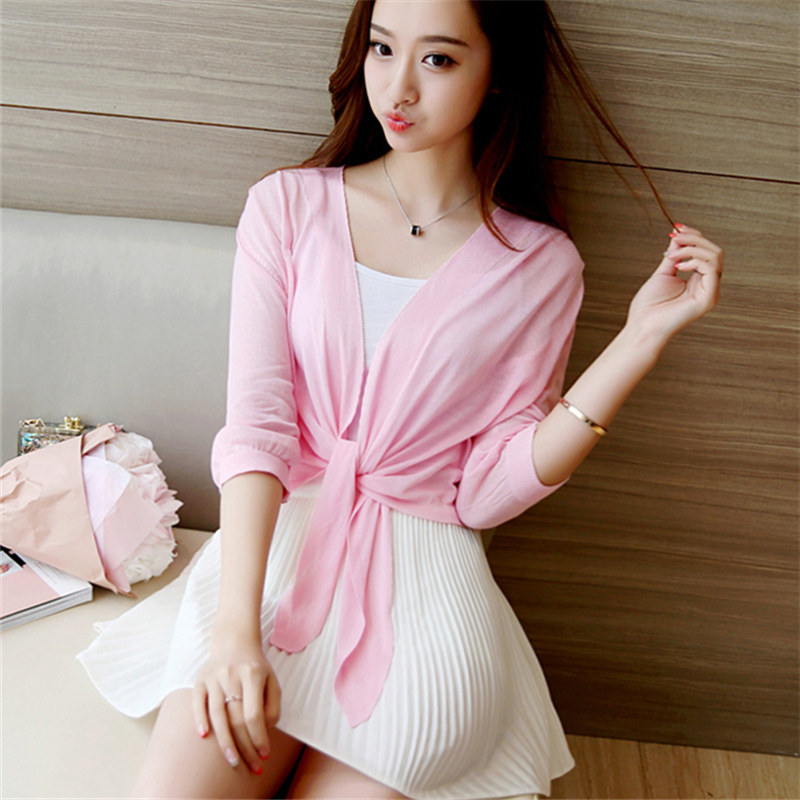 配吊带裙的小外披冰丝薄款针织衫 耳雅毛针织衫