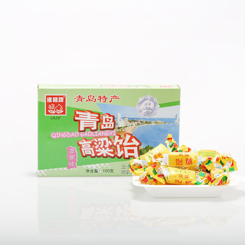 山东特产休闲零食佛桃牌100g盒装精制传统风味高粱饴软糖果 - 图0
