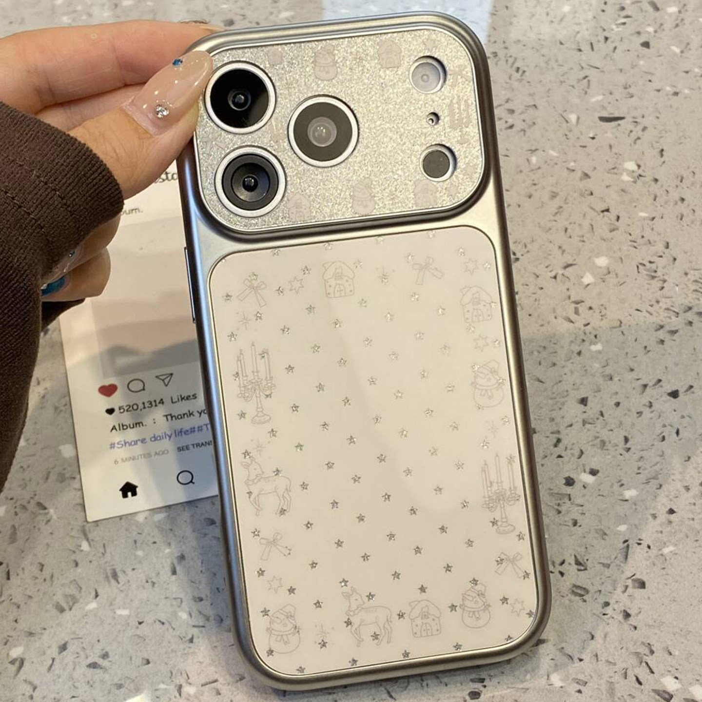 简约ins线条雪人星星蜡烛适用于iphone17promax手机壳苹果15保护套14全包防摔新款16pro超好看max独特手机套,淘宝优惠券,粉丝福利购,淘宝优惠卷