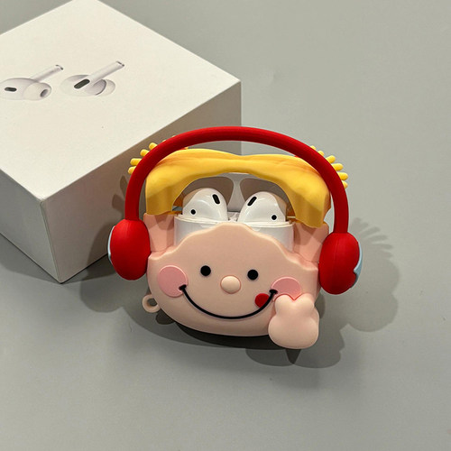 可爱带耳机女孩适用苹果耳机保护套airpodspro2壳蓝牙2024新款airpods3三代二ipods高级感女1airpod硅胶软壳 - 图2