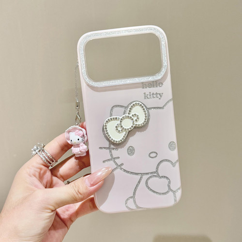 日韩可爱闪粉卡通适用于iphone17手机壳苹果15p保护套14立体13新款17promax挂件16pro女款max超好看手机套官 - 图3