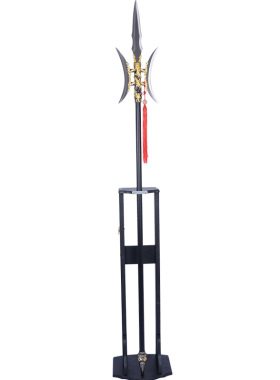 吕布方天画戟红缨枪长枪龙胆枪双月戟可拆卸武术十八般兵器未开刃