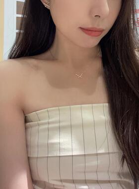 玫瑰金项链简约韩系纯银高级感轻奢精致ins小众百搭锁骨链配饰女
