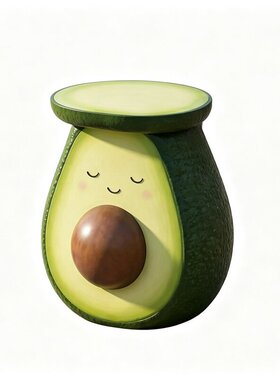 田园奶油风牛油果造型下午茶边几桌家居庭院软装落地置物架角几桌