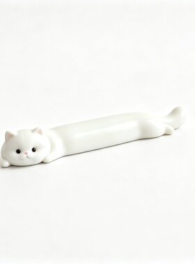 ins奶油风趴趴小猫装饰电脑显示器顶部摆件可爱屏幕工位好物摆件