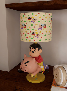 客厅台灯沙发旁卡通创意台灯2025新款蜡笔小新骑肥嘟嘟卡通爆款