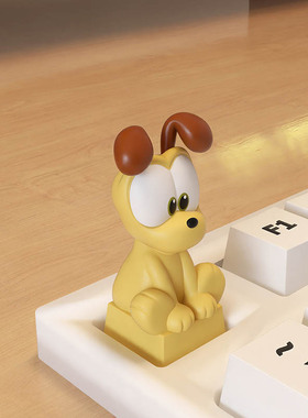 加菲猫周边欧迪树脂3D立体机械键盘帽esc键帽个性装饰品电脑摆件