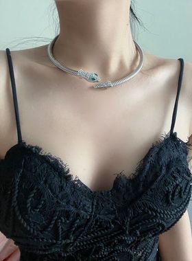 新款欧美蛇形项圈锁骨链灵蛇手镯