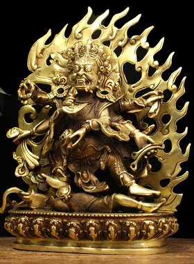 六臂玛哈嘎拉大黑天密宗财神像