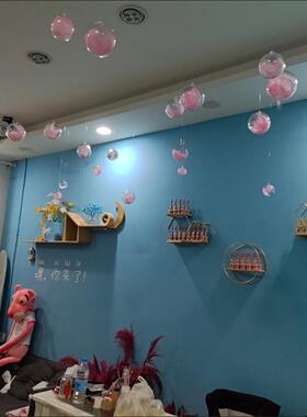圣诞节吊顶装饰透明塑料空心圆球亚克力球婚庆幼儿园悬挂吊球挂饰