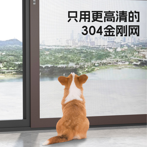 金刚网防蚊纱门推拉式阳台铝合金入户平移沙门落地防鼠金钢砂纱窗 - 图1