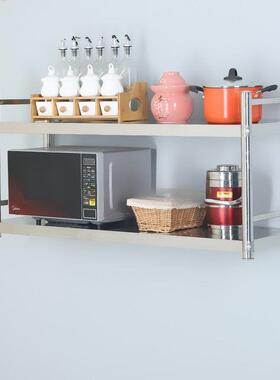 不锈钢置物架壁挂墙架商用饭店厨房挂墙层架收纳墙壁架子墙上货架