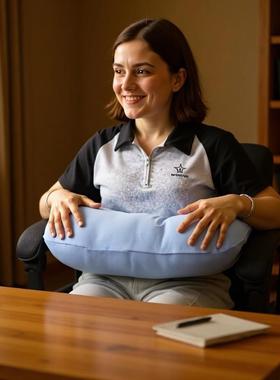 轮椅抱枕防前倾侧偏专用扶手垫手臂支撑偏瘫卧床老人神器轮u型枕