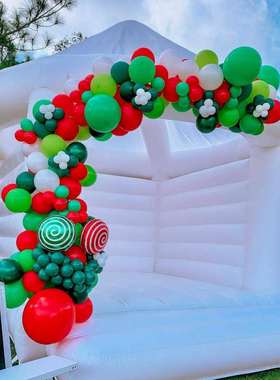 新款儿童婚礼城堡白色跳跳床室内外充气城堡乐园滑梯工厂游乐设施