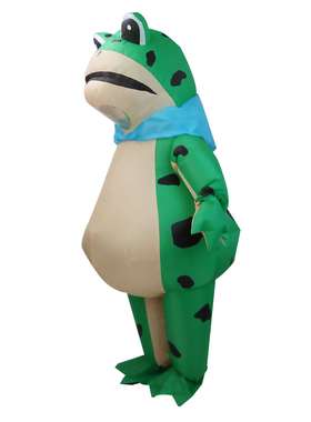 2024新款角色扮演卡通人偶万圣节狂欢节户外娱乐搞笑充气青蛙服