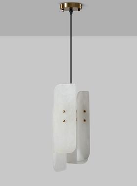 新中式天然云石主卧室床头小吊灯现代简约入户玄关吧台阳台长线灯