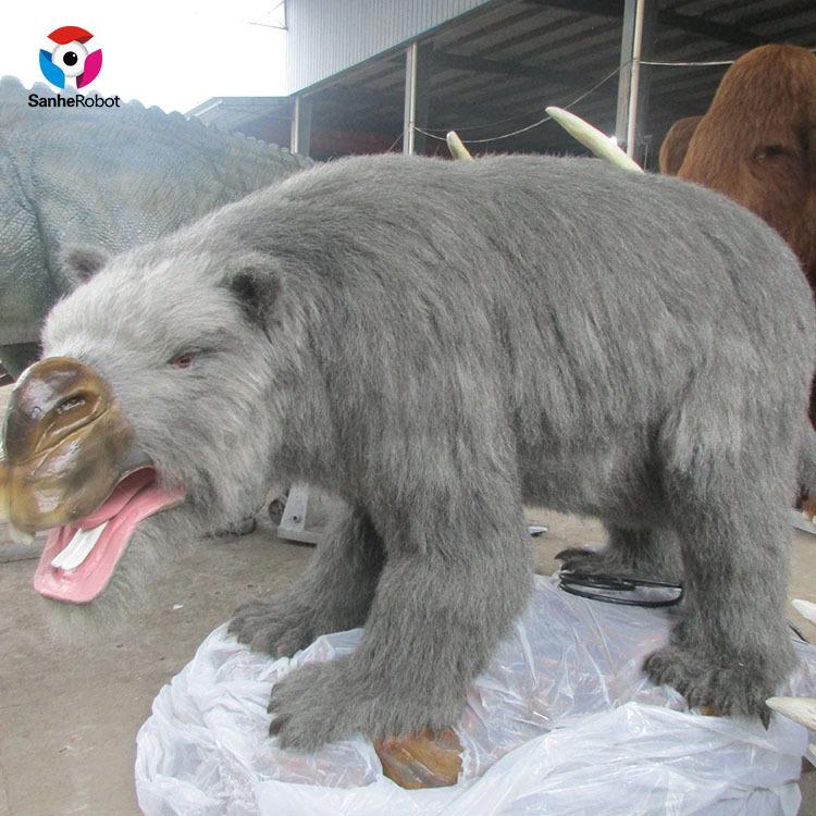 大型仿真仿生远古生物机械电动双齿门兽景区城市建设装饰模型 - 图0