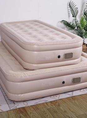 户外充气床加高加厚自动充气床垫双人地垫打地铺露营空气床垫植绒