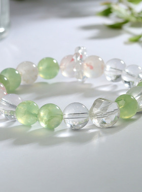 葡萄石樱花晶多宝水晶手链国风雅韵白水晶清新手串女饰