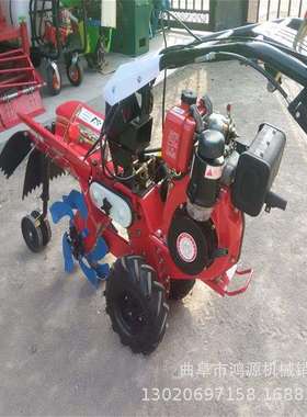 农田手扶式旋耕机手扶田园管理机柴油葱姜种植开沟培土机