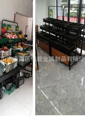 现货促销超市蔬菜水果展示架多层板农产品货架优质金属铁质