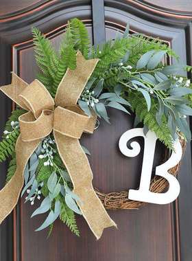 圣诞节过年壁挂家用花环门挂挂饰摆件花圈装饰品圣诞树场景布置