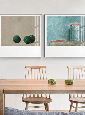 国外餐厅装饰画正方形水果复古壁画玄关过道挂画饭厅墙面装饰墙画