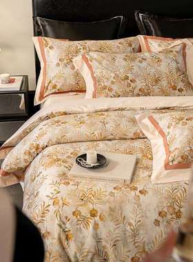 繁花似锦~100支全棉四件套田园花卉纯棉被套床单双人加大1.8/2.2m