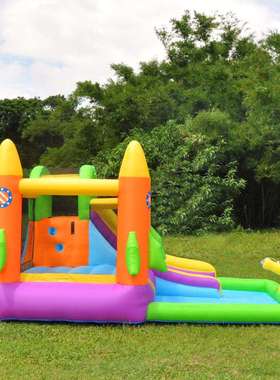 跳迪儿童充气跳床火箭户外水上乐园室内攀岩淘气堡滑梯蹦床充气式