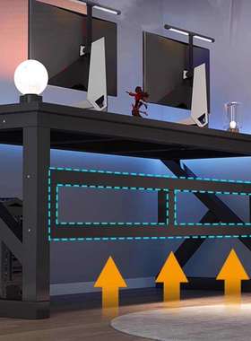 双人电脑桌台式简约现代家用卧室桌子情侣出租屋网吧家用电竞桌