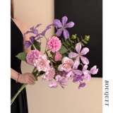 Искусственные цветы, искусственные цветочные композиции, фиолетовый садовый букет Моне, роскошный бионический свет, высококачественный, реалистичный реквизит для фотографий