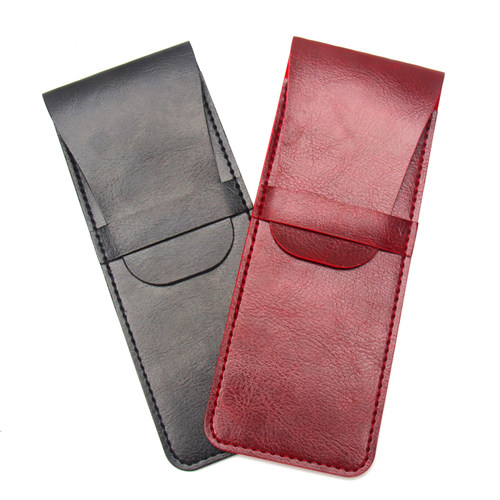 商务皮革大容量笔袋加厚皮质学生放多只钢笔圆珠笔包眉笔镊子包折叠小刀保护套批发学生礼品可定制LOGO广告 - 图3