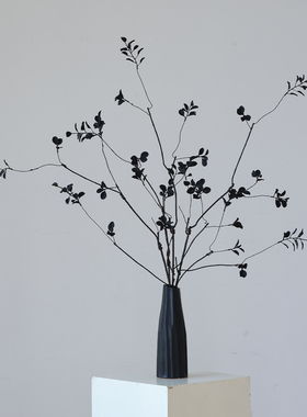 禅意黑色枯枝仿真植物插花装饰