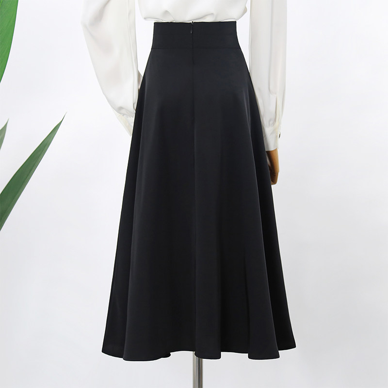 朵奈惠女设计感小众职业黑色半身裙 朵奈惠半身裙