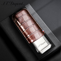 France all Pence S T Dupont metal cortex leather cigar case portable cigar cylinder