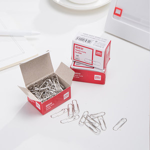 得力回形针办公用品曲别针创意彩色夹u形针工字钉图钉大头针财务票据固定夹子收纳书签金属防锈三针一钉文具