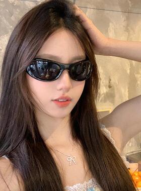 欧美粗边框椭圆形猫眼复古时髦辣妹大框豹纹夏日墨镜太阳镜显脸小