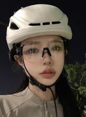 黑框日夜两用护目镜变色骑行眼镜运动户外女大框自行车防风防尘男